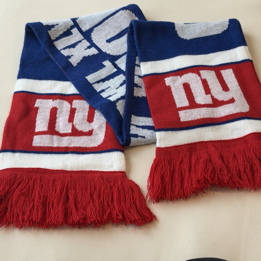 New York Giants Super Bowl XLVI Football Champions 4 Time Champions Scarf